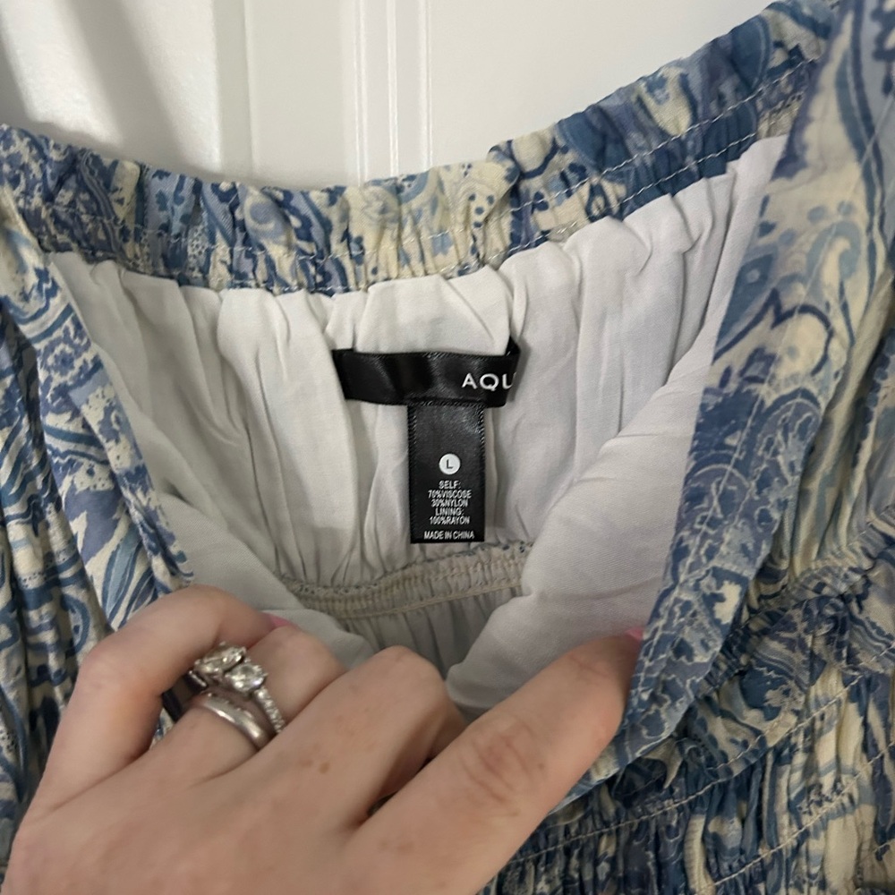 AQUA
Paisley Print Smocked Midi Dress - 100% Exclusive - Picture 4 of 4